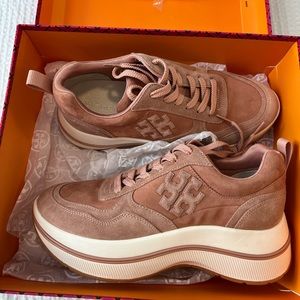 Tory Burch suede adventure sneaker brand new